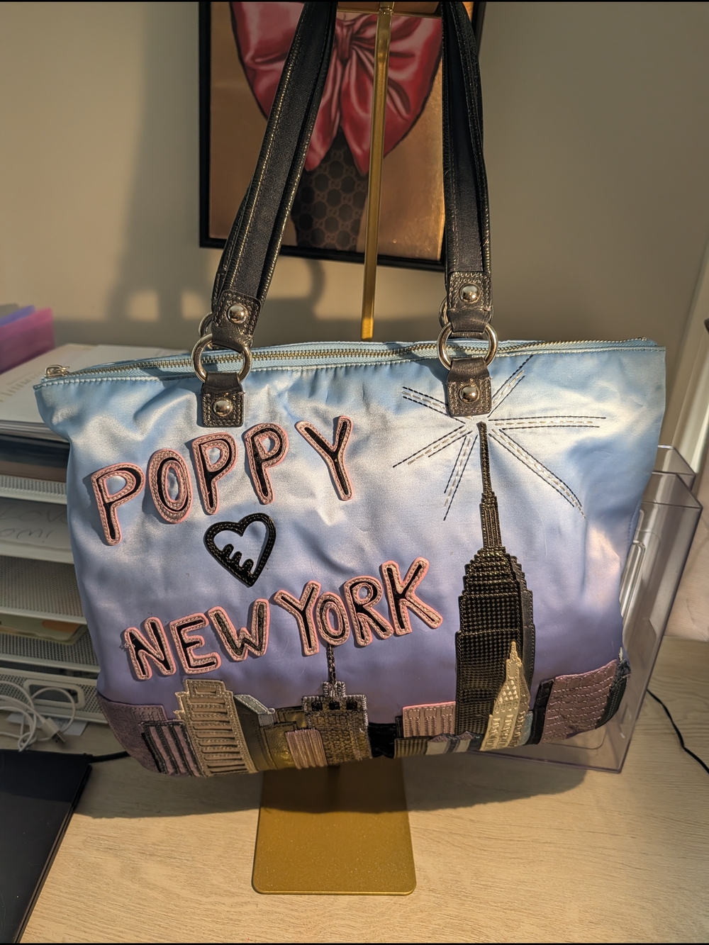 Coach Poppy Limited Edition NYC Glam Skyline Tote Bag